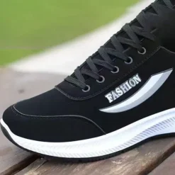 Men's Sneakers Casual Daily Office & Career Canvas Breathable Lace-up Black Red Black Summer Spring