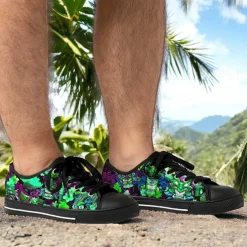 Men's Sneakers Print Shoes Plus Size Classic Casual Beach Outdoor Daily Canvas Comfortable Slip Resistant Lace-up Yellow Red Blue