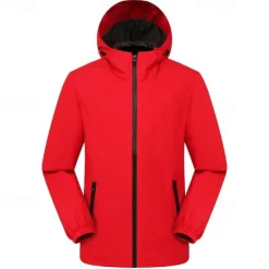 Men's Softshell Jacket Hiking Jacket Outdoor Windproof Water Resistant Windbreaker Jacket Lightweight Puffer Jacket Traveling Black Red Navy Blue Royal Blue Orange