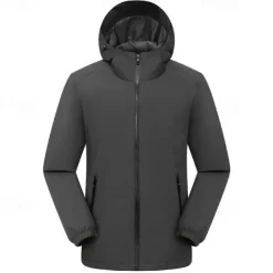 Men's Softshell Jacket Hiking Jacket Outdoor Windproof Water Resistant Windbreaker Jacket Lightweight Puffer Jacket Traveling Black Red Navy Blue Royal Blue Orange