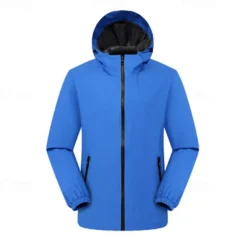 Men's Softshell Jacket Hiking Jacket Outdoor Windproof Water Resistant Windbreaker Jacket Lightweight Puffer Jacket Traveling Black Red Navy Blue Royal Blue Orange