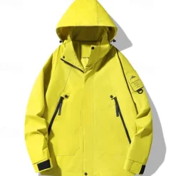 Men's Softshell Jacket Hiking Jacket Outdoor Windproof Windbreaker Jacket Traveling Black White Army Green Purple Green