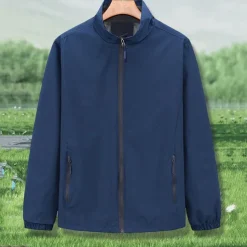 Men's Softshell Jacket Hiking Jacket Outdoor Windproof Quick Dry Lightweight Jacket Full Zip Traveling Black Red Navy Blue Royal Blue Orange