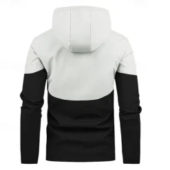 Men's Softshell Jacket Hiking Jacket Outdoor Color Block Windproof Water Resistant Hoodie Windbreaker Jacket Camping / Hiking / Caving Traveling Black Blue Green