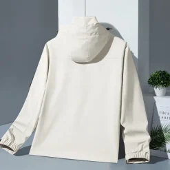 Men's Softshell Jacket Hiking Jacket Rain Jacket Outdoor Windproof Water Resistant Lightweight Windbreaker Jacket Traveling Black White Yellow Army Green