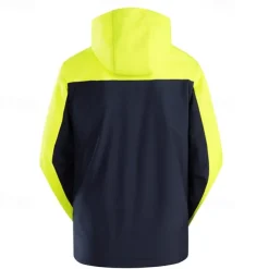 Men's Softshell Jacket Hiking Jacket Outdoor Patchwork Windproof Water Resistant Windbreaker Jacket Traveling Black Yellow Light Blue Grey