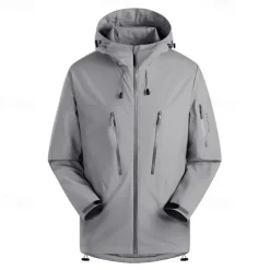 Men's Softshell Jacket Hiking Jacket Outdoor Patchwork Windproof Water Resistant Windbreaker Jacket Traveling Black Yellow Light Blue Grey