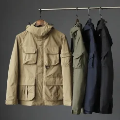 Men's Softshell Jacket Hiking Jacket Outdoor Windproof Water Resistant Lightweight Jacket Windbreaker Jacket Traveling Black Army Green Navy Blue Khaki