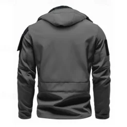 Men's Softshell Jacket Hiking Jacket Winter Outdoor Color Block Windproof Water Resistant Windbreaker Jacket Traveling Black Army Green Grey