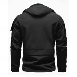 Men's Softshell Jacket Hiking Jacket Winter Outdoor Color Block Windproof Water Resistant Windbreaker Jacket Traveling Black Army Green Grey