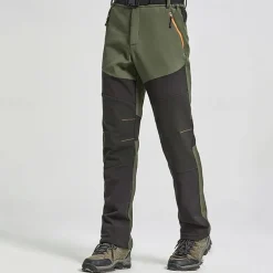 Men's Softshell Pants Patchwork Winter Outdoor Standard Fit Waterproof Windproof Fleece Lining Breathable Pants / Trousers Black Army Green Fishing Climbing Camping / Hiking / Caving S M L XL XXL