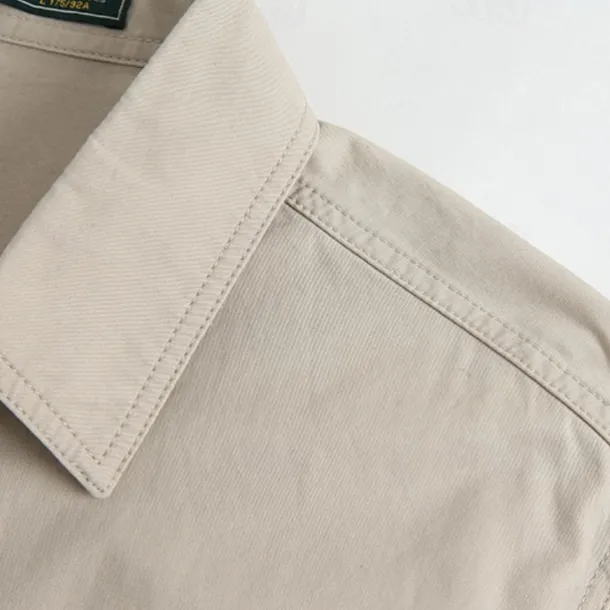 Men's Solid Color Work Shirt Western Shirt Cargo Shirt Long Sleeve Casual Tactical Sports Outdoor WorkWear Spring Fall Turndown Front Two Pockets Button Up Shirts Army Green Khaki