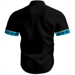 Men's Southwestern Print Shirt Western Shirt Cowboy Shirt Short Sleeve Western Style Tribal Summer Spring Shirt Collar Black Yellow Red Green