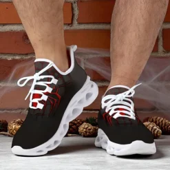 Men's Spider Web Running Shoes – Lightweight Breathable Athletic Sneakers for Halloween, Sports, Gym and Casual Outfits