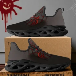Men's Spider Web Running Shoes – Lightweight Breathable Athletic Sneakers for Halloween, Sports, Gym and Casual Outfits