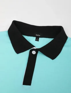 Men's Sport Polo Golf Shirt Casual Sports Tops Ribbed Polo Collar Short Sleeve Fashion Basic Solid Color Patchwork Summer Regular Fit Black White Red Blue Green Sport Polo