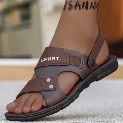 Men's Sport Sandals with Adjustable Straps, Comfortable Outdoor Footwear for Beach, Hiking, and Casual Wear