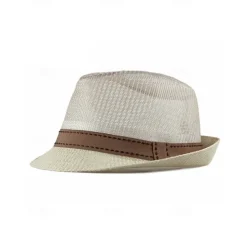 Men's Straw Hat Sun Hat Soaker Hat Safari Hat Gambler Hat Black Dark Navy Polycotton Mesh Stylish Casual Outdoor clothing Holiday Going out Plain Sunscreen