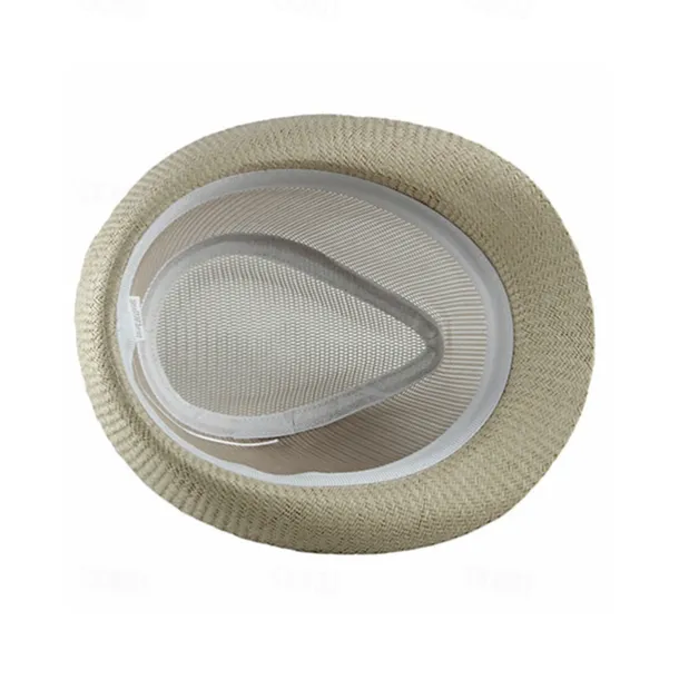 Men's Straw Hat Sun Hat Soaker Hat Safari Hat Gambler Hat Black Dark Navy Polycotton Mesh Stylish Casual Outdoor clothing Holiday Going out Plain Sunscreen