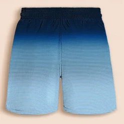 Men's Stripe Geometric Pattern Gradient Stripes Swim Trunks Swim Shorts Board Shorts Mid Waist Hawaiian Casual Holiday Beach Drawstring with Mesh lining Elastic Waist Designer Clothing Apparel