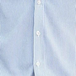 Men's Striped Shirt Button Up Shirt Casual Dress Shirt Long Sleeve Fashion Casual Office Dailywear Spring Fall Turndown 3D Print Linen Like Shirt White Pink Blue Purple Green