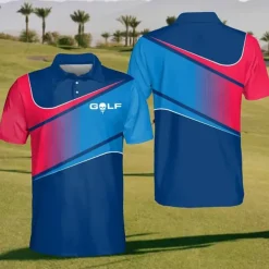 Men's Striped Sports Polo Shirts Golf Shirt Short Sleeve Polo Shirts Collared Shirts Casual Sportswear Vacation Wear Buttons 3D Print Black Yellow Red