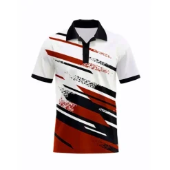Men's Striped Sports Polo Shirts Golf Shirt Short Sleeve Polo Shirts Collared Shirts Casual Sportswear Vacation Wear Buttons 3D Print Black Red Blue