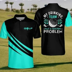 Men's Striped Sports Polo Shirts Golf Shirt Short Sleeve Polo Shirts Collared Shirts Casual Sportswear Vacation Wear Buttons 3D Print Yellow Red Royal Blue