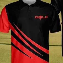 Men's Striped Sports Polo Shirts Golf Shirt Short Sleeve Polo Shirts Collared Shirts Casual Sportswear Vacation Wear Buttons 3D Print Yellow Red Royal Blue