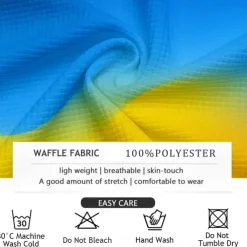 Men's Striped Waffle Polo Shirts Golf Shirt Short Sleeve Polo Shirts Collared Shirts Casual Beach Wear Vacation Wear Party Outfits Buttons 3D Print Summer Spring Yellow Orange