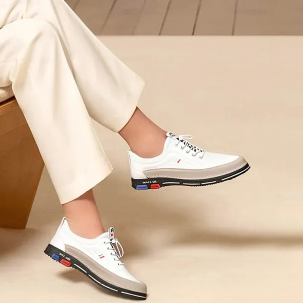 Men's Stylish Brown Faux Leather Casual Shoes with Black Contrast Detail, Comfortable Fit and Durable Sole, Ideal for Everyday Wear and Smart Casual Occasions