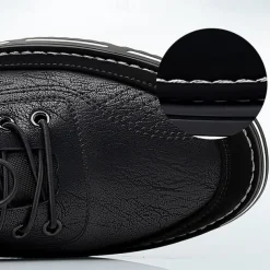 Men's Stylish Brown Faux Leather Casual Shoes with Black Contrast Detail, Comfortable Fit and Durable Sole, Ideal for Everyday Wear and Smart Casual Occasions