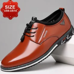 Men's Stylish Brown Lace-Up Casual Shoes – Comfortable Slip-On Sneakers for Everyday and Semi-Formal Wear