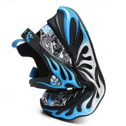 Men's Stylish Red Sneakers with Flame Design - Stylish and Comfortable, Perfect for Parties or Casual Outings