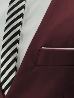 Men's Suit Vest Waistcoat Formal Wedding Work Business / Ceremony / Wedding Fashion 1920s All Seasons Polyester Solid Colored V Neck Slim Wine Black White Navy Blue Vest