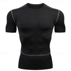 Men's Summer Shirt T shirt Tee Crew Neck Short Sleeve Sports & Outdoor Fitness Vacation Going out Casual Daily Breathable Soft Plain 1 2 Activewear Fashion Sport
