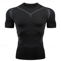 Men's Summer Shirt T shirt Tee Crew Neck Short Sleeve Sports & Outdoor Fitness Vacation Going out Casual Daily Breathable Soft Plain 1 2 Activewear Fashion Sport