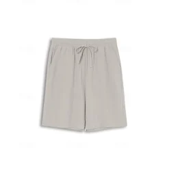 Men's Summer Shorts Beach Shorts Drawstring Elastic Waist Plain Breathable Soft Short Casual Daily Holiday Streetwear Hawaiian Blue Green Micro-elastic