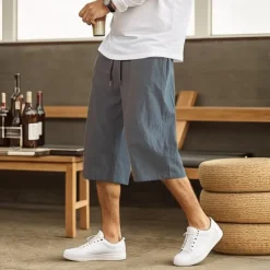 Men's Summer Shorts Pocket Solid Colored Outdoor Sports Short Vacation Casual Casual ArmyGreen Black Low Waist Micro-elastic