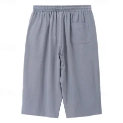 Men's Summer Shorts Pocket Solid Colored Outdoor Sports Short Vacation Casual Casual ArmyGreen Black Low Waist Micro-elastic