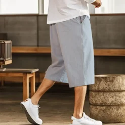 Men's Summer Shorts Pocket Solid Colored Outdoor Sports Short Vacation Casual Casual ArmyGreen Black Low Waist Micro-elastic