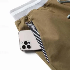 Men's Summer Shorts Work Shorts Pocket Drawstring Plain Comfort Breathable Knee Length Outdoor Business Fashion Casual Black Blue