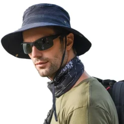 Men's Sun Hat Bucket Hat Outdoor Packable UPF50+ UV Protection Quick Dry Spring Summer Hat Mesh Camping / Hiking Hunting Fishing Army Green Grey Khaki