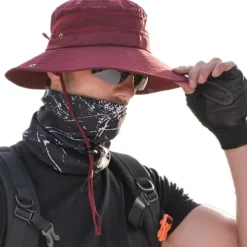 Men's Sun Hat Bucket Hat Outdoor Packable UPF50+ UV Protection Quick Dry Spring Summer Hat Mesh Camping / Hiking Hunting Fishing Army Green Grey Khaki