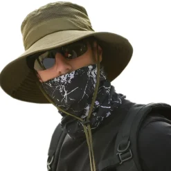 Men's Sun Hat Bucket Hat Outdoor Packable UPF50+ UV Protection Quick Dry Spring Summer Hat Mesh Camping / Hiking Hunting Fishing Army Green Grey Khaki