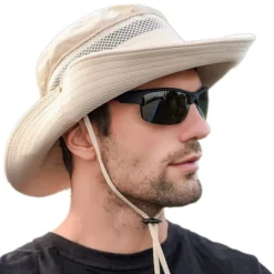 Men's Sun Hat Bucket Hat Outdoor Packable UPF50+ UV Protection Quick Dry Spring Summer Hat Mesh Camping / Hiking Hunting Fishing Army Green Grey Khaki