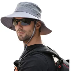 Men's Sun Hat Bucket Hat Outdoor Packable UPF50+ UV Protection Quick Dry Spring Summer Hat Mesh Camping / Hiking Hunting Fishing Army Green Grey Khaki