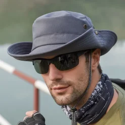 Men's Sun Hat Bucket Hat Outdoor Packable UPF50+ UV Protection Quick Dry Spring Summer Hat Mesh Camping / Hiking Hunting Fishing Army Green Grey Khaki