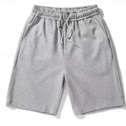 Men's Sweat Shorts Baggy Shorts Solid Color Breathable Soft Short Casual Daily Stylish Casual Black Grey Micro-elastic