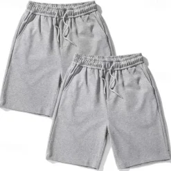 Men's Sweat Shorts Baggy Shorts Solid Color Breathable Soft Short Casual Daily Stylish Casual Black Grey Micro-elastic